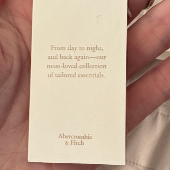 Abercrombie & Fitch Sloane Tailored Ultra High Wide Leg Pants in Cream 34L - Picture 8 of 10